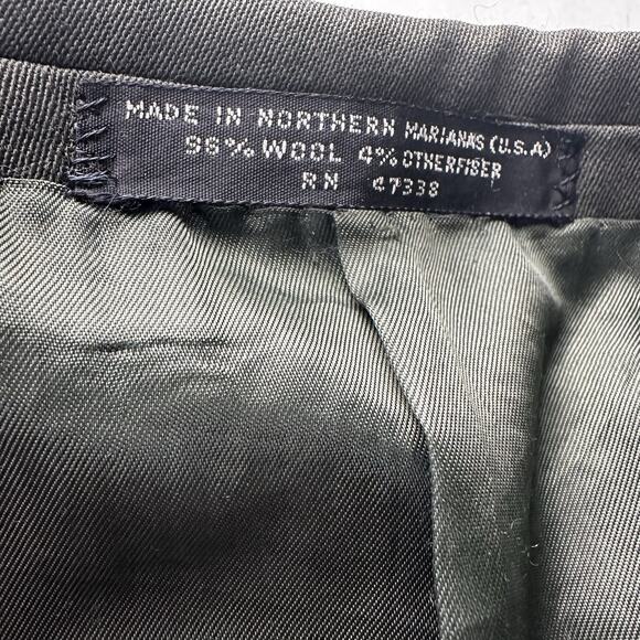 Albert Nipon Men 52R Double breasted Dark Olive Blazer Sport Coat - Picture 14 of 16